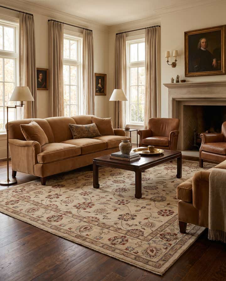240cm x 290cm Hand Knotted Ziegler Rug