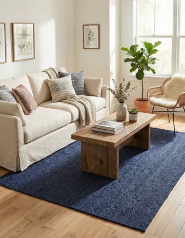 5' 1 x 8' Handmade Braided Jute Rug