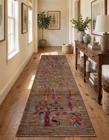 2' 10 x 10' 4 Hand Knotted Ariana Ziegler Runner Rug