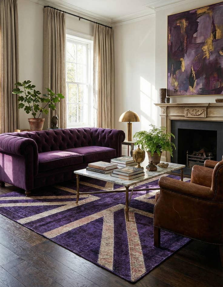 Detail image of 4' 8 x 6' 6 Hand Knotted Ultra Vintage Persian Wool Rug