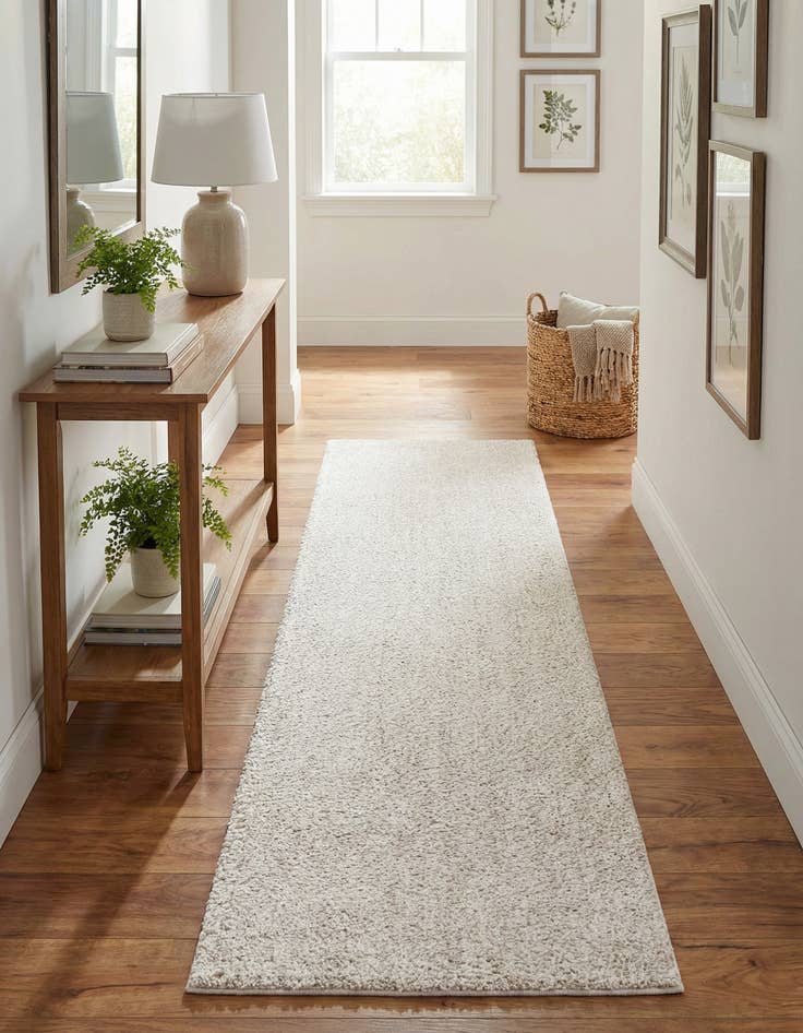 Detail image of 2' 2 x 6' 9 Solid Frieze Runner Rug