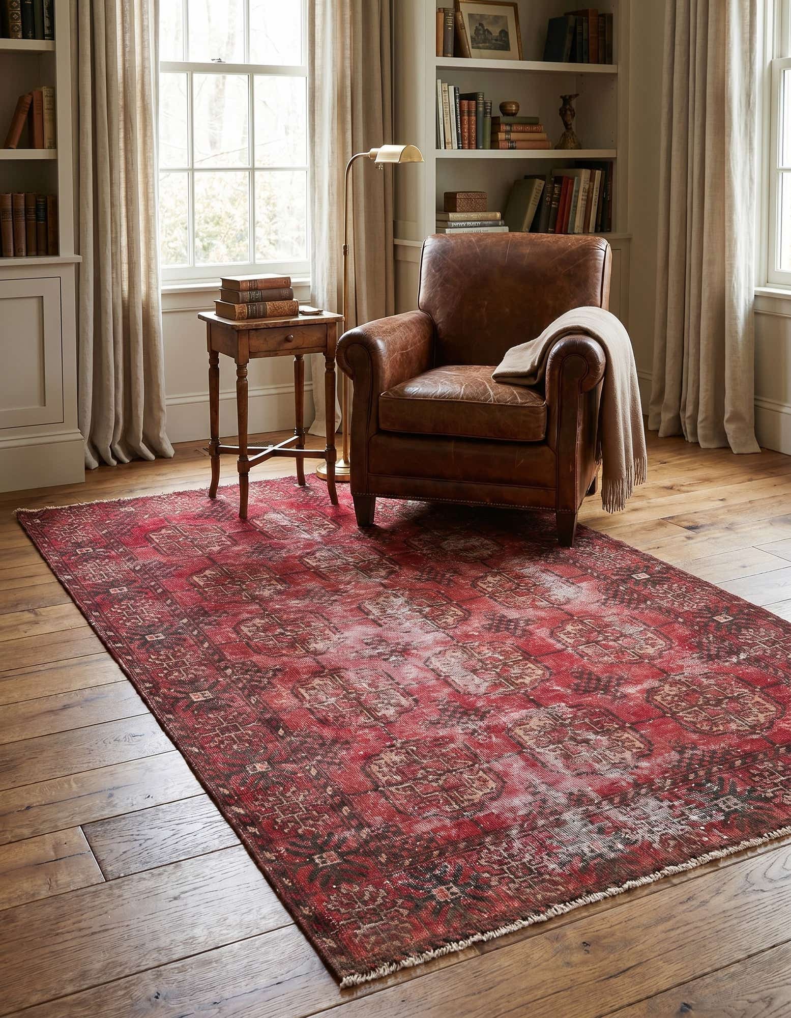 4' x 6' 4 Hand Knotted Ultra Vintage Persian Wool Rug