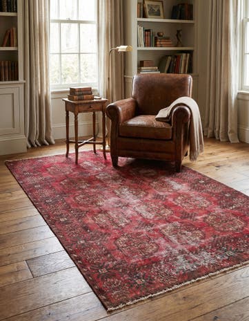 4' x 6' 4 Hand Knotted Ultra Vintage Persian Wool Rug