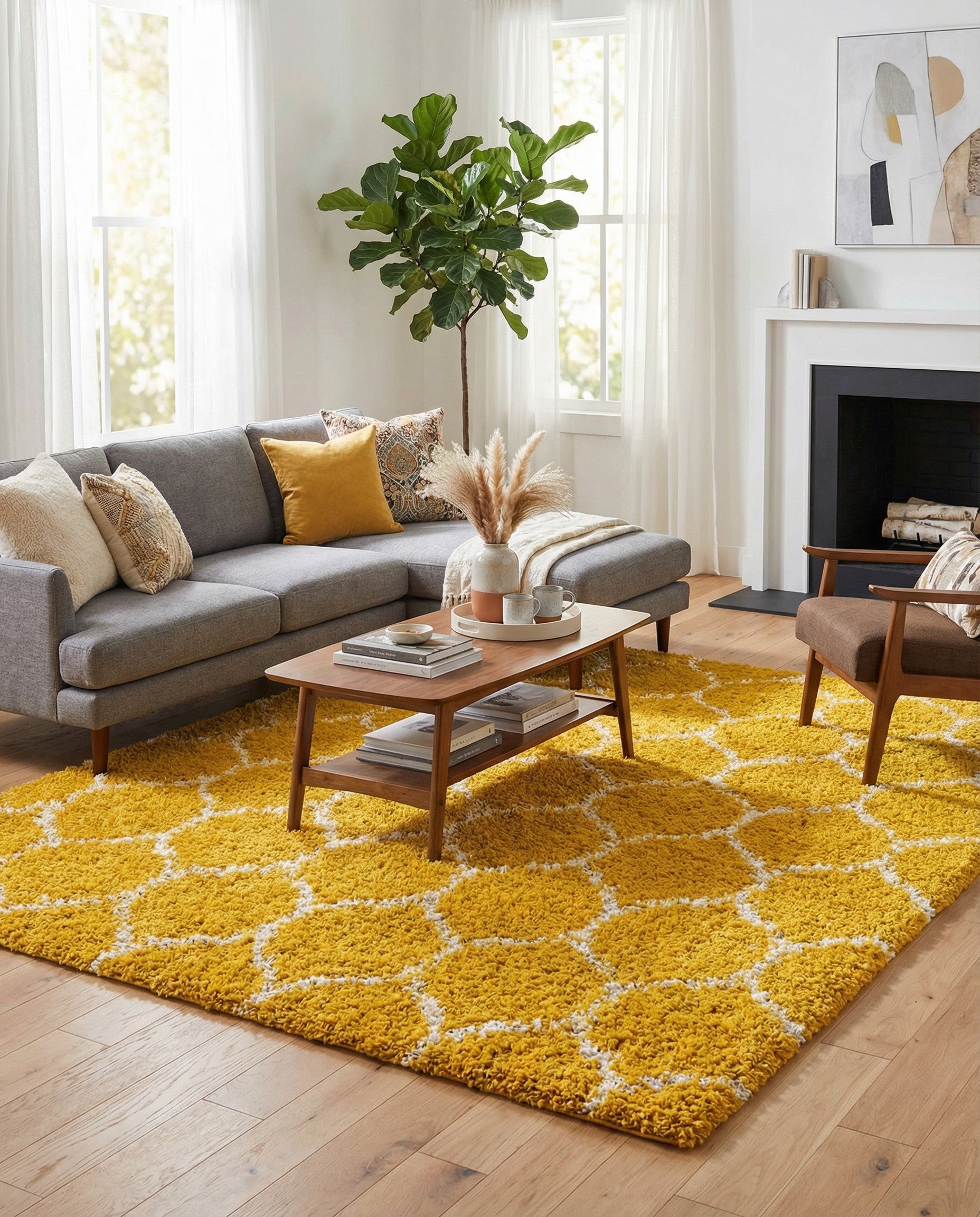 10' x 10' Trellis Shag Square Rug