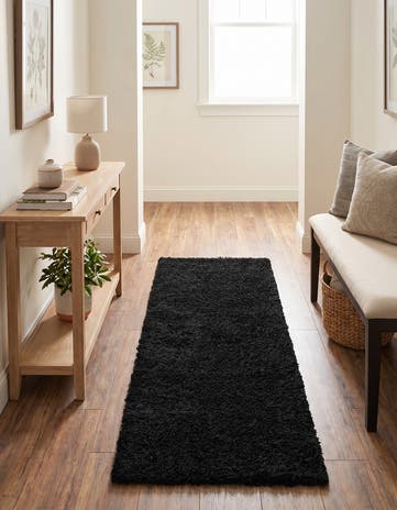2' x 6' Solid Shag Runner Rug