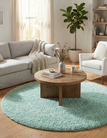 6' x 6' Infinity Shag Round Rug