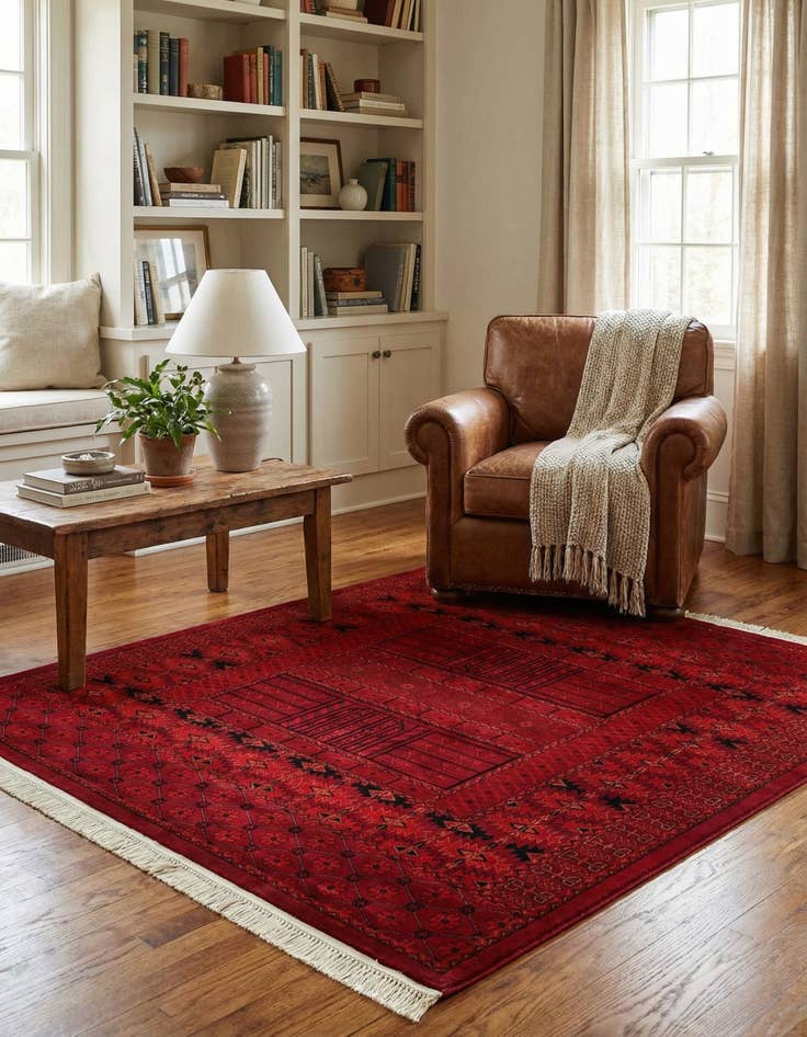 Detail image of 6' 1 x 6' 1 Bokhara Square Rug