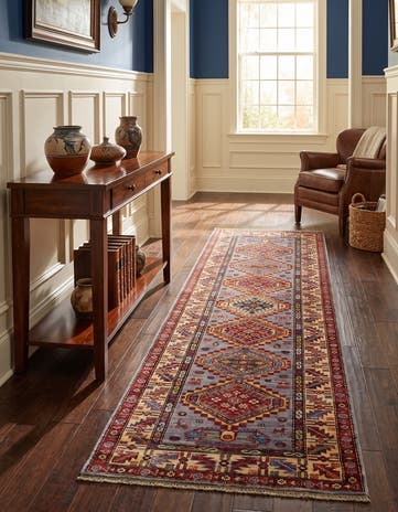 2' 8 x 8' 6 Hand Knotted Kazak Runner Rug