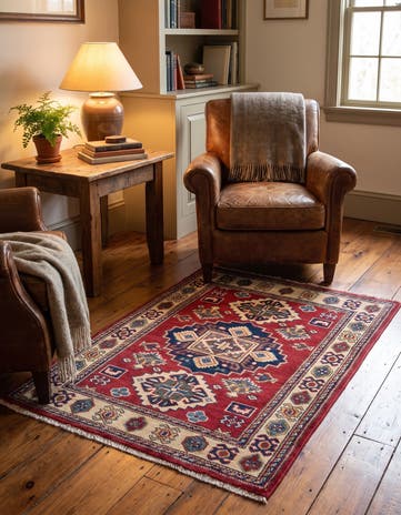 2' 8 x 3' 7 Hand Knotted Kazak Rug