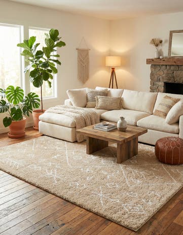 Taupe Marrakesh Shag Rug