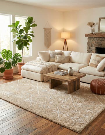 Taupe Marrakesh Shag Rug