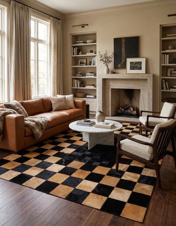 5' 1 x 8' Cowhide - Patchwork Rug