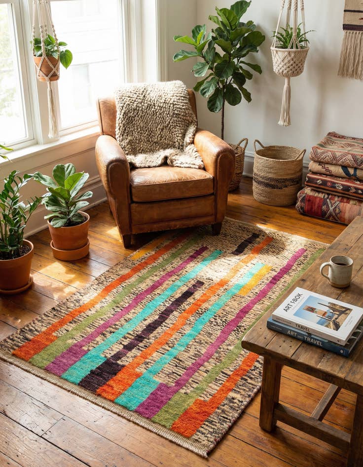 Detail image of 2' 9 x 4' 3 Balouch Wool Rug