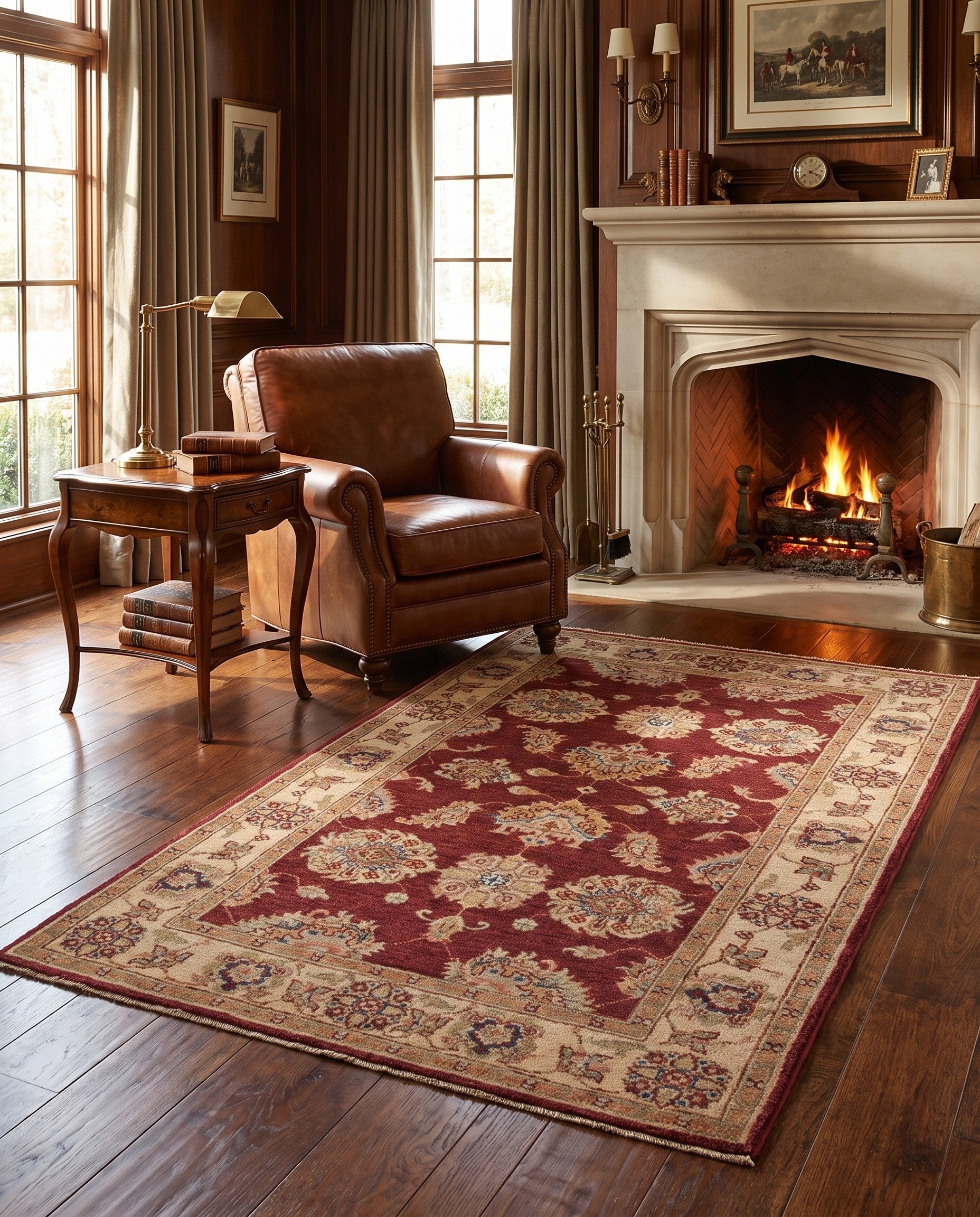 3' 3 x 4' 11 Hand Knotted Ziegler Rug