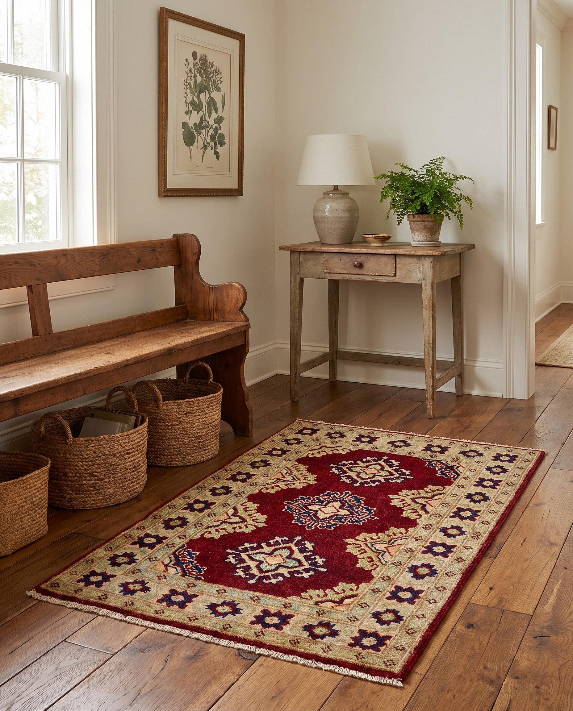 2' x 2' 11 Hand Knotted Kazak Rug