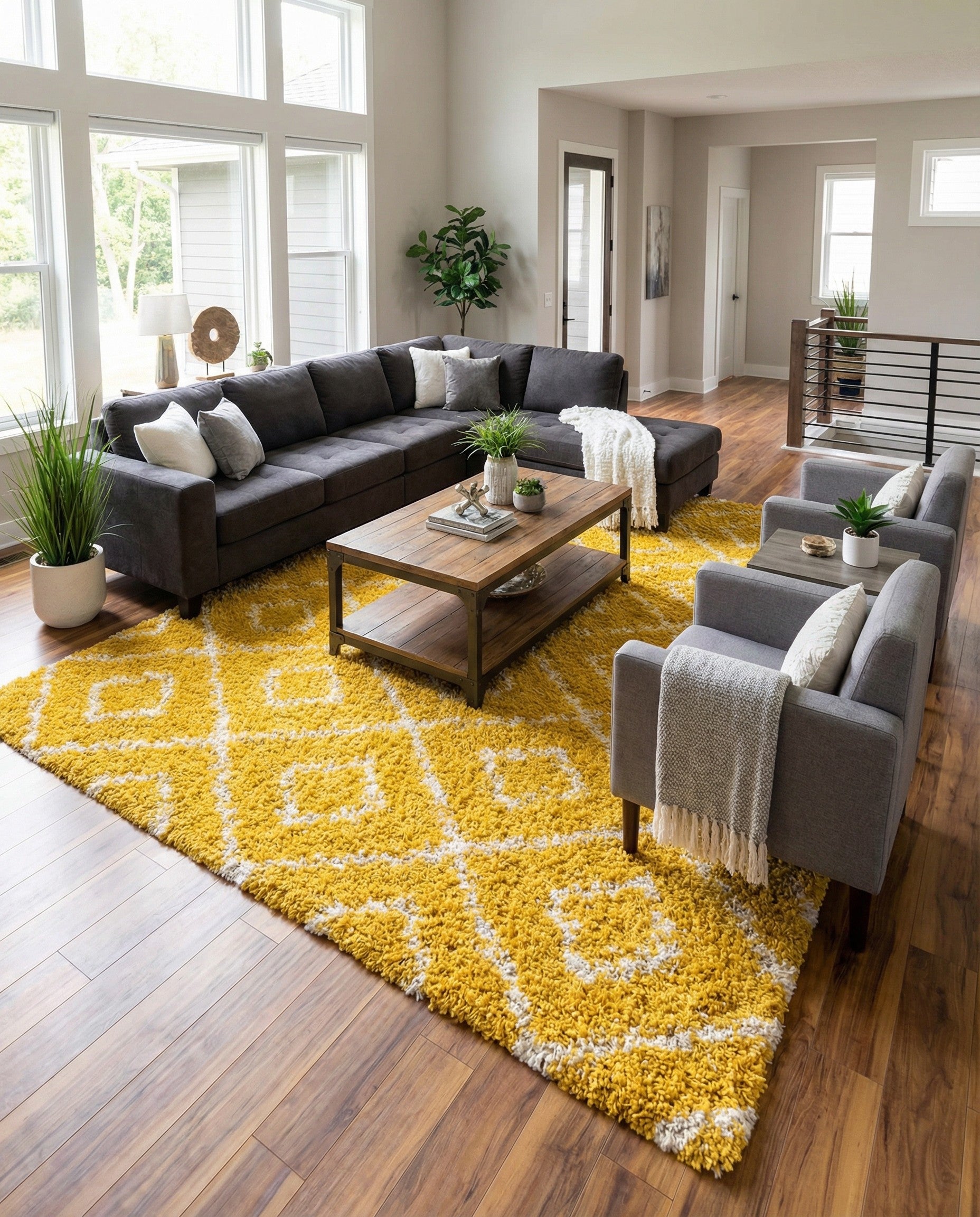 10' 8 x 14' Trellis Shag Rug