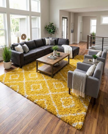  10' 8 x 14' Lattice Shag Rug