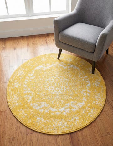 Yellow Arlington Round Rug