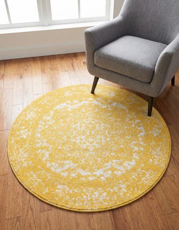 Yellow Arlington Round Rug