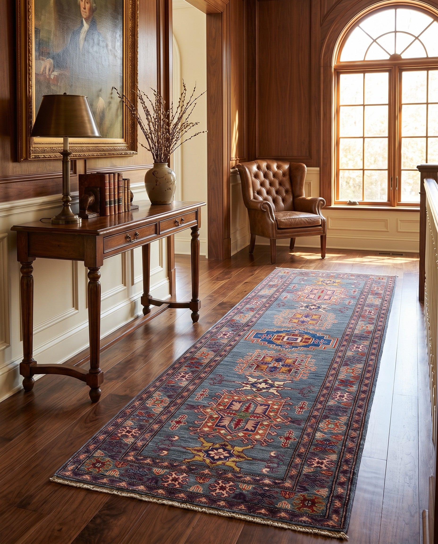 2' 9 x 8' 2 Hand Knotted Kazak Runner Rug