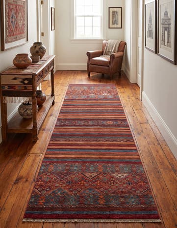 2' 9 x 8' 4 Hand Knotted Kazak Runner Rug