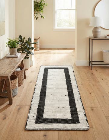 2' 2 x 6' 1 Hand Woven Chindi Jute Runner Rug