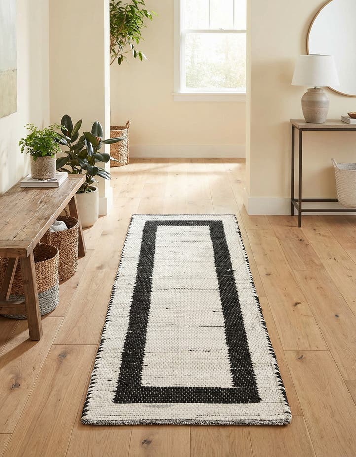 2' 2 x 6' 1 Hand Woven Chindi Jute Runner Rug