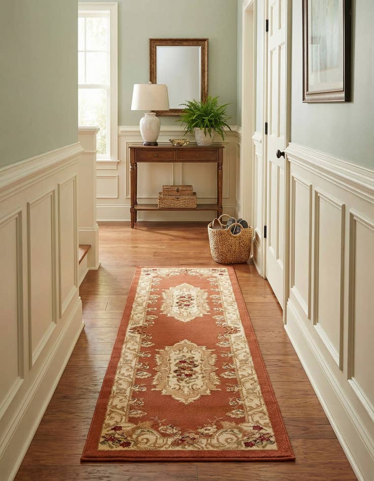 Detail image of 2' x 6' Classic Aubusson Runner Rug