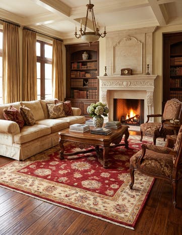 5' 9 x 8' 2 Hand Knotted Ziegler Rug