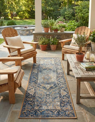 2' x 6' Easy-Clean Traditional Indoor / Outdoor Runner Rug