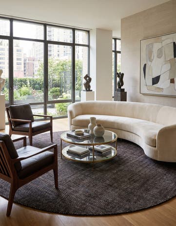 12' x 12' WoolCraft Geometric Round Rug