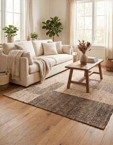 4' 1 x 6' Chenille Jute Rug