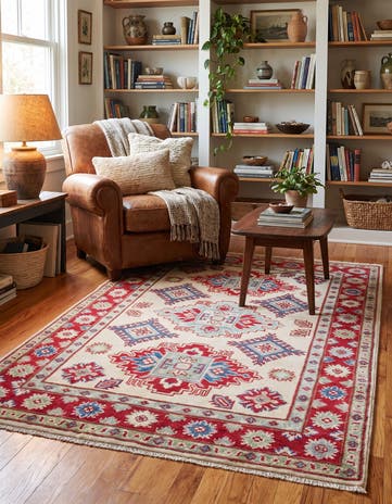 3' 6 x 5' Hand Knotted Kazak Rug
