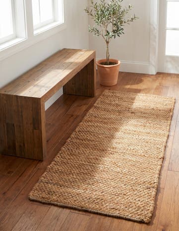 2' x 4' 1 Hand Woven Chunky Jute Runner Rug