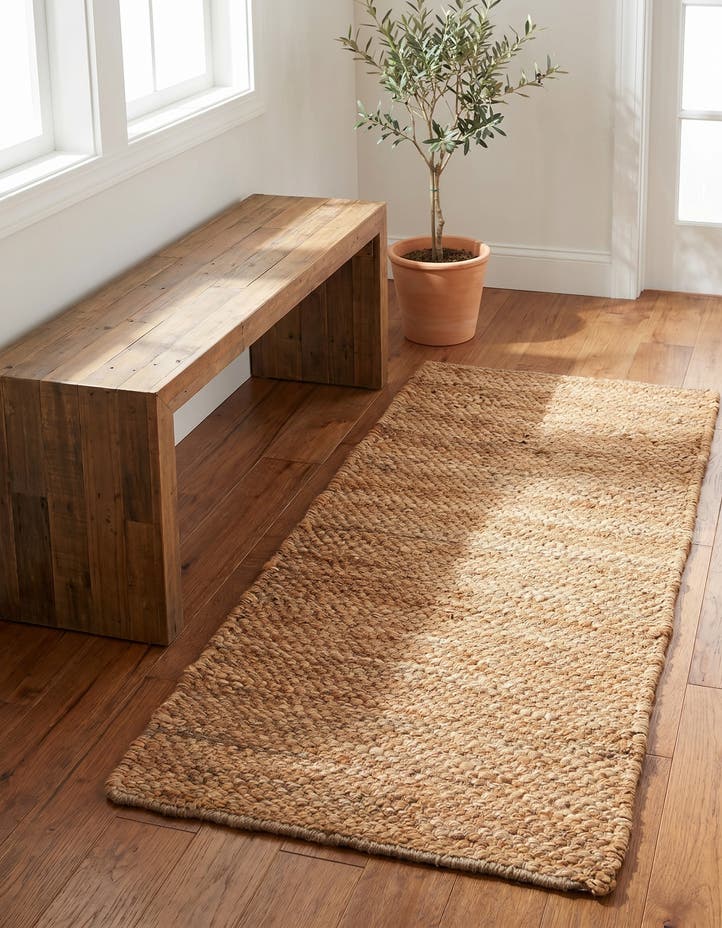 2' x 4' 1 Hand Woven Chunky Jute Runner Rug