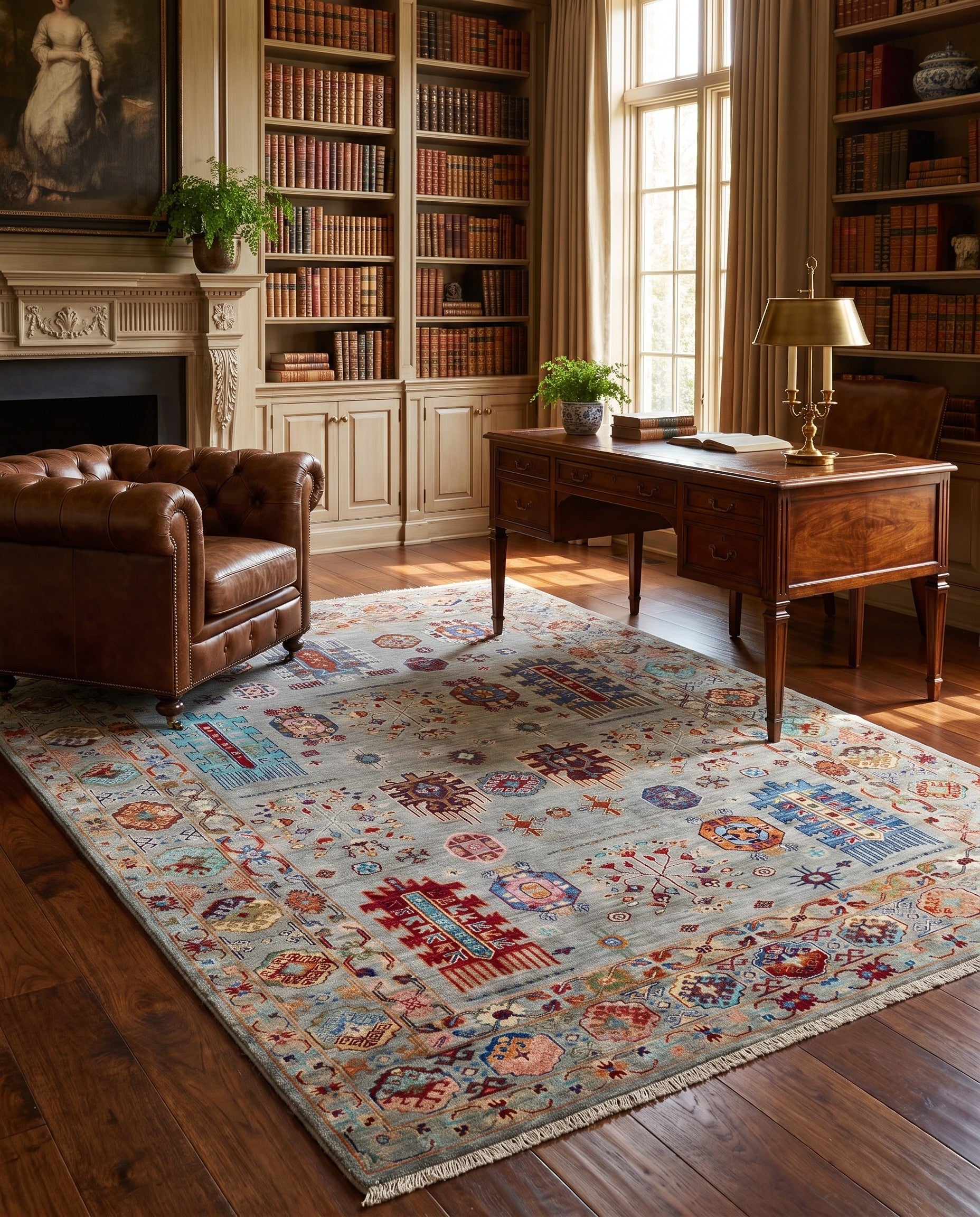 5' 1 x 6' 11 Hand Knotted Ariana Ziegler Rug