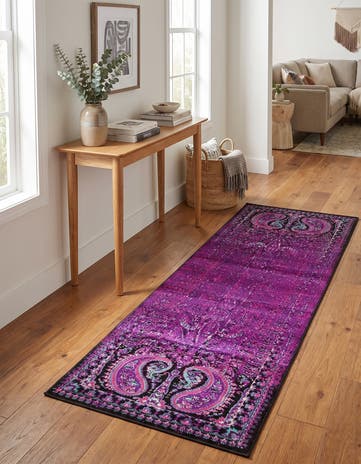 Lilac Ankara Runner Rug
