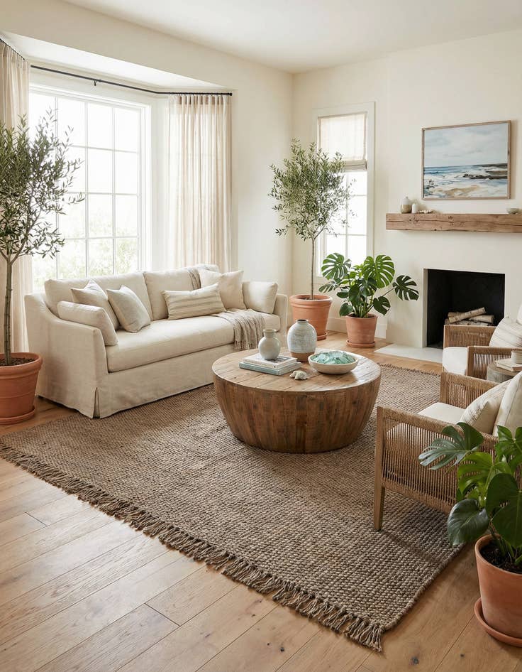 Detail image of 10' x 10'  Hand Woven Chunky Jute Square Rug