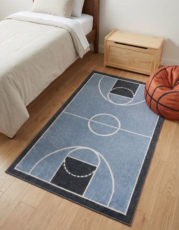 3' 3 x 5' 3 Sports Washable Rug
