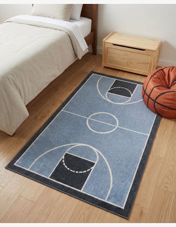 3' 3 x 5' 3 Sports Washable Rug