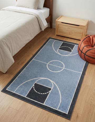 3' 3 x 5' 3 Sports Washable Rug