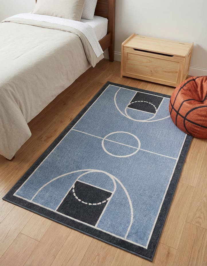 3' 3 x 5' 3 Sports Washable Rug