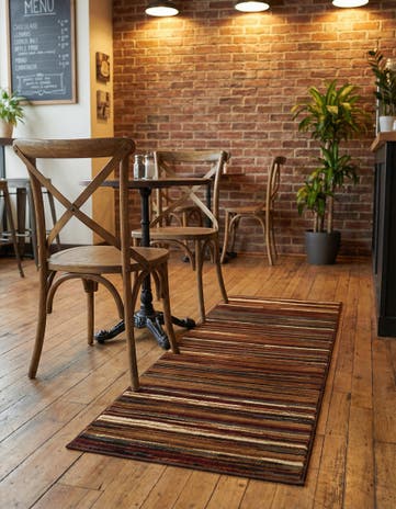 Beige Cafe Runner Rug
