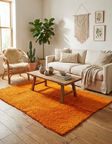 3' 10 x 5' 3 Hand Knotted Moroccan Wool Rug