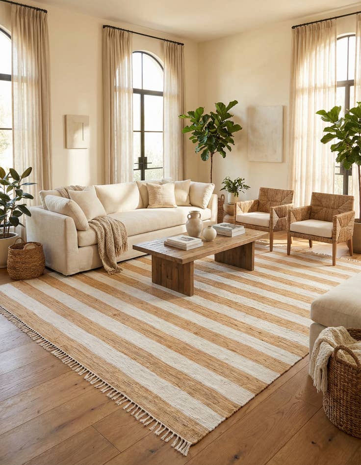 Detail image of 12' 2 x 16' 1  Hand Woven Chindi Rag Rug