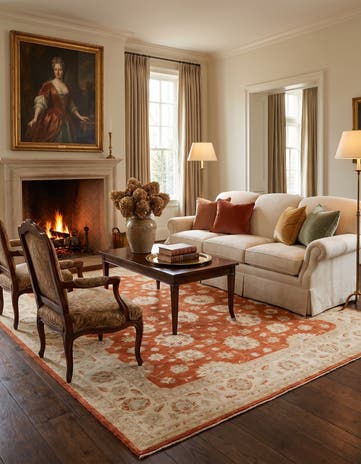 7' 6 x 9' 7 Hand Knotted Ziegler Rug