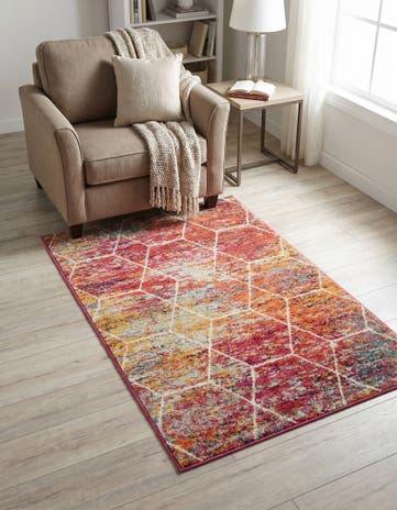 3' x 5' 3 Lattice Frieze Rug