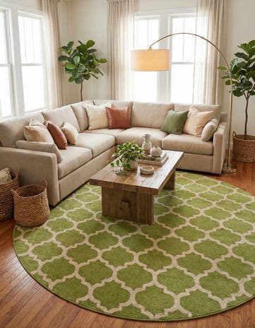 10' x 10' Lattice Round Rug