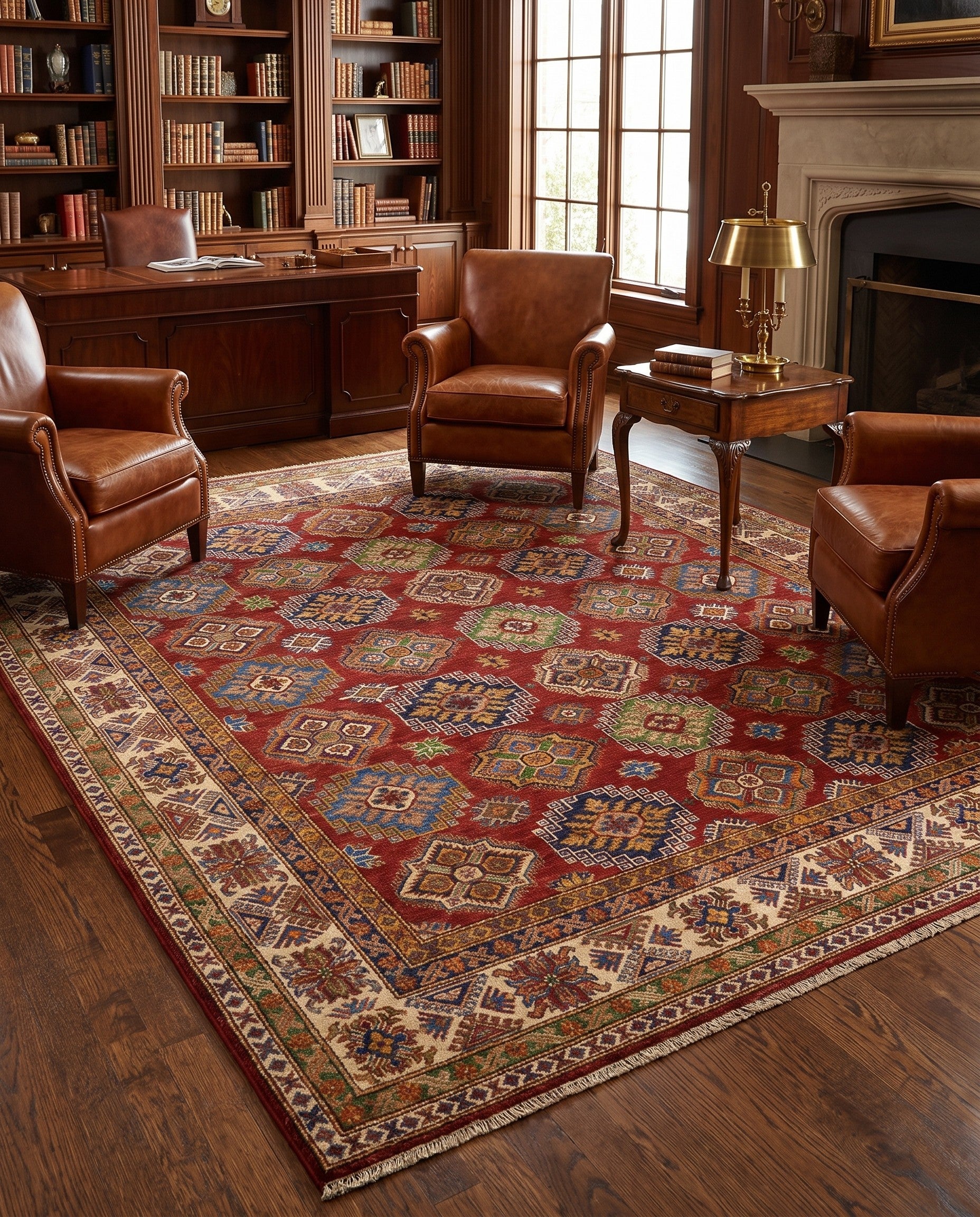 8' 2 x 9' 7 Hand Knotted Kazak Rug