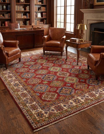8' 2 x 9' 7 Hand Knotted Kazak Rug